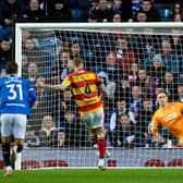 Kevin Holt put Partick Thistle in front at Ibrox. (Photo by Alan Harvey / SNS Group)