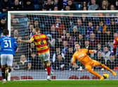 Kevin Holt put Partick Thistle in front at Ibrox. (Photo by Alan Harvey / SNS Group)