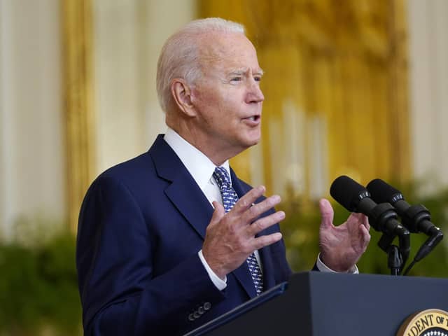 Joe Biden's decision to withdraw troops from Afghanistan was followed by a swift victory for the Taliban (Picture: Susan Walsh/Associated Press)