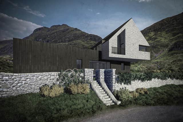 A 3D visual of the proposed building to replace Allt-Na-Reigh cottage in the Highlands.