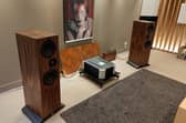 Living Voice’s R80 pictured in the listening room of Edinburgh audio dealer Loud & Clear.