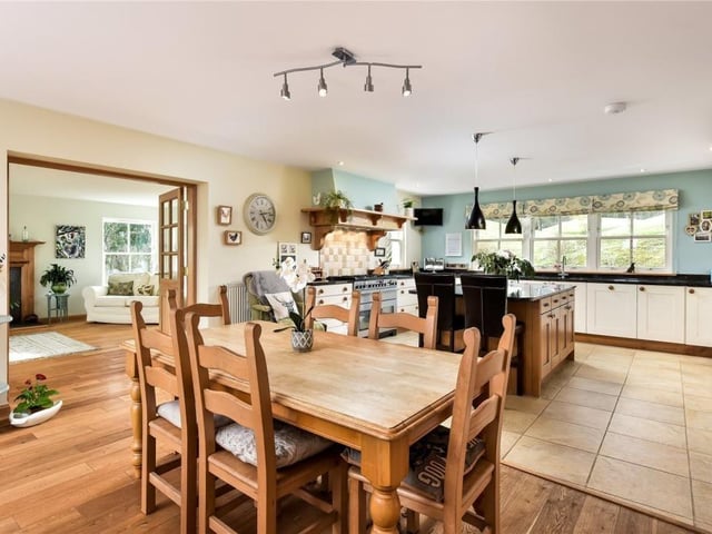 Dining area and kitchen.