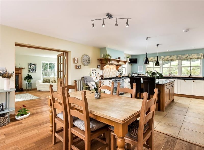 Dining area and kitchen.