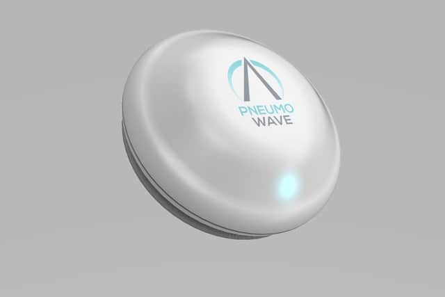 The firm's wearable biosensor device that aims to help lower opioid overdose deaths. Picture: contributed.