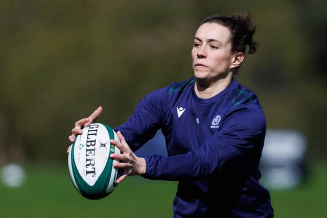 Francesca McGhie during a Scotland Women training session at the Oriam this week. (Photo by Ross Parker / SNS Group)