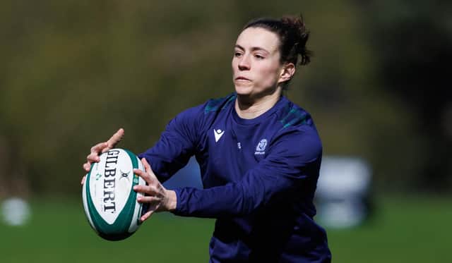 Francesca McGhie during a Scotland Women training session at the Oriam this week. (Photo by Ross Parker / SNS Group)