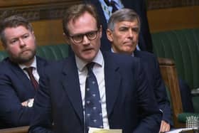 Tom Tugendhat speaking during the debate on the situation in Afghanistan in the House of Commons