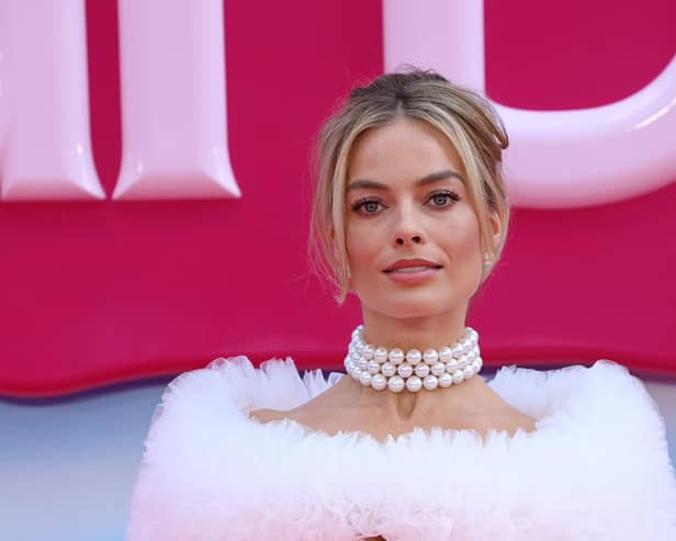 Margot Robbie attends the European premiere of 'Barbie' at Cineworld Leicester Square on July 12, 2023 in London (Photo by Lia Toby/Getty Images for Warner Bros.)