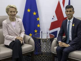 Prime Minister Rishi Sunak meets with Ursula von der Leyen during the Cop27 summit at Sharm el-Sheikh, Egypt.  

Rishi Sunak appears to be on the verge of agreeing a Brexit deal aimed at easing trade friction in Northern Ireland as he enters into “final talks” with the European Union.
