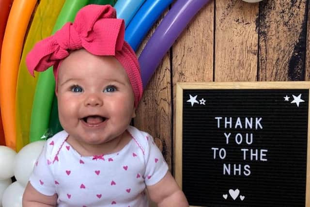 Emily was 'heartbroken' after baby Amelia (pictured) tested positive for coronavirus. Picture: SWNS