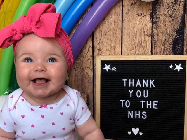 Emily was 'heartbroken' after baby Amelia (pictured) tested positive for coronavirus. Picture: SWNS