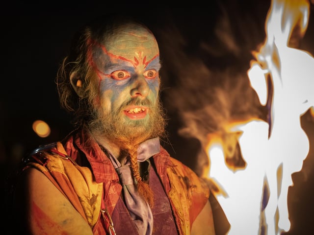 The festival is centred around the story of the May Queen and the Green Man.