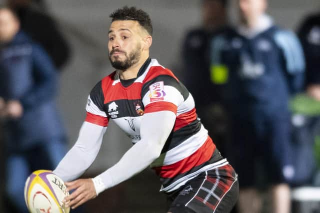 Stirling County captain Marcus Holden moves to stand-off for the match against Ayrshire Bulls. (Photo by Mark Scates / SNS Group)