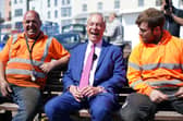 Reform UK leader Nigel Farage (centre) with supporters during a visit to Ramsgate in Kent. Picture: Gareth Fuller/PA Wire