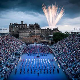 The Royal Edinburgh Military Tattoo has been staged at Edinburgh Castle esplanade since 1950.