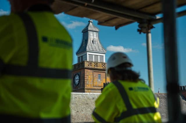 Work continuing on Midsteeple Quarter's construction project at 135-139 High Street to create new homes and enterprise spaces. Picture by Kirstin McEwan Photography