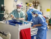 NHS staff in protective gear working during the Covid pandemic. Picture: Lisa Ferguson
