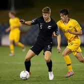 George Stanger in action for New Zealand's U23 side against Australia. Picture: Jason McCawley/Getty Images