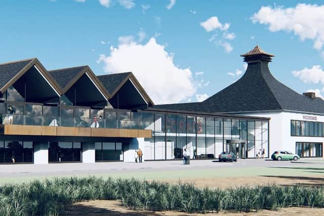 A CGI impression of the building near Stirling that will incorporate the distillery, an 'interactive, education-focused' family visitor attraction, private tasting room and 180-cover bistro restaurant and bar.