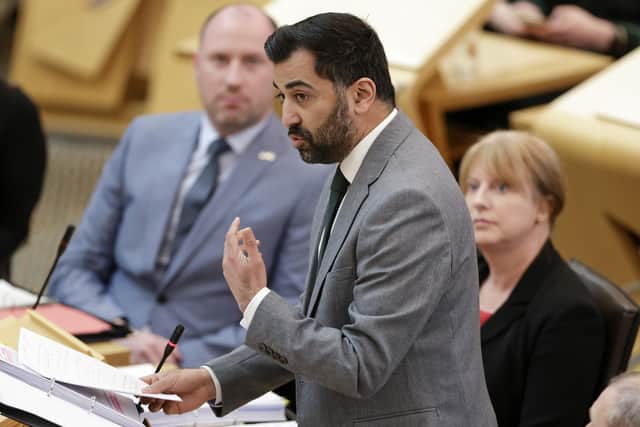 Humza Yousaf during First Minister's Question. Picture: Getty Images