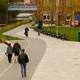 The Union Canal at Fountainbridge in Edinburgh. Picture: Scott Louden.