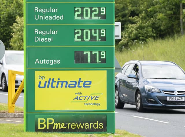 The average cost of a full tank of petrol for a typical 55-litre family car has exceeded £100 for the first time