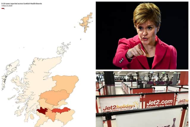 There are 153 confirmed Covid-19 cases in Scotland as of Sunday 15 March.