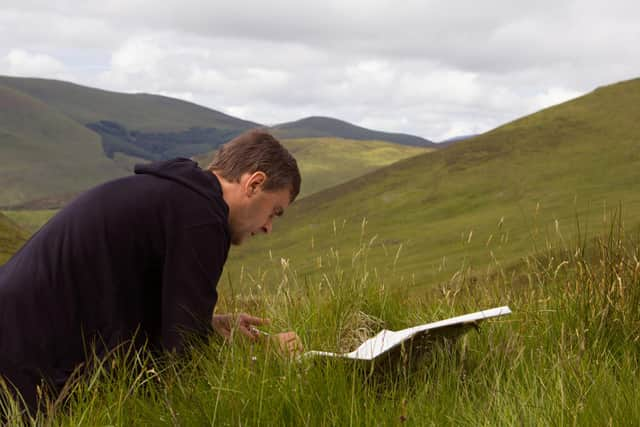 Alec Finlay, Glenshee, photograph by Mhairi Law, 2018