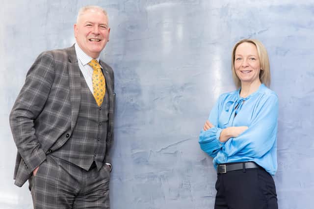 Colin Graham and Lesley Larg of Scottish legal firm Thorntons. Picture: Dundee Industrial and Commercial Photography Scotland