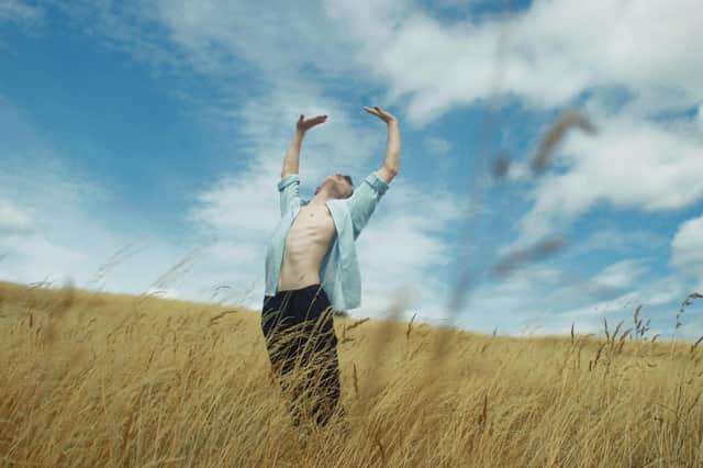 Scottish Ballet dancer James Garrington on Braid Hills PIC: Forest of Black and Edinburgh International Festival