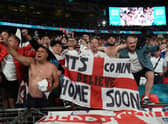 England fans celebrate their team's Euro 2020 semi-final victory over Denmark on Wednesday night (Photo by Paul Ellis - Pool/Getty Images)
