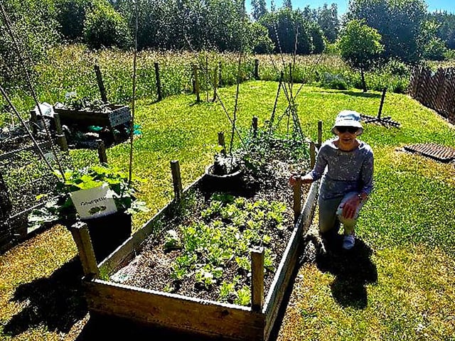 Resident at HC-One Scotland’s Redmill Care Home gardening