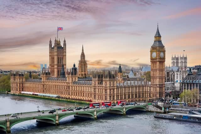 The Houses of Parliament, where Deputy Prime Minister Oliver Dowden spoke. Picture: Getty Images