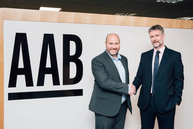 From left: AAB CEO Graeme Allan and French Duncan managing partner Graeme Finnie. Picture: contributed.