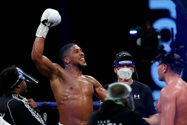 ANthony Joshua is back in the ring on Saturday on Sky Box Office (Photo by Andrew Couldridge - Pool/Getty Images)