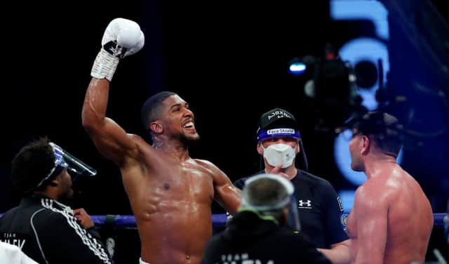ANthony Joshua is back in the ring on Saturday on Sky Box Office (Photo by Andrew Couldridge - Pool/Getty Images)