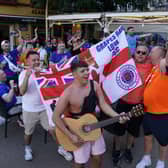 Rangers supporters in Alameda de Hercules ahead of Wednesday's UEFA Europa League final against Eintracht Frankfurt.
