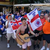 Rangers supporters in Alameda de Hercules ahead of Wednesday's UEFA Europa League final against Eintracht Frankfurt.