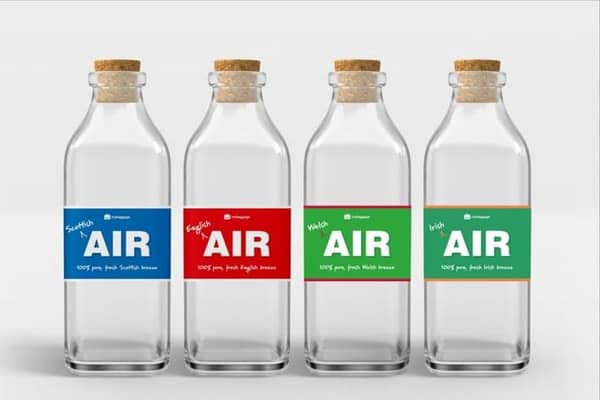 Scottish air is being sold for £25 a bottle.