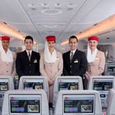 Cabin Crew on an Emirates Flight