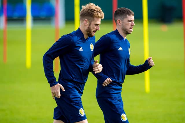 Scotland international midfielders Stuart Armstrong and Ryan Christie, along with Kieran Tierney, will miss the forthcoming internationals. Picture: SNS