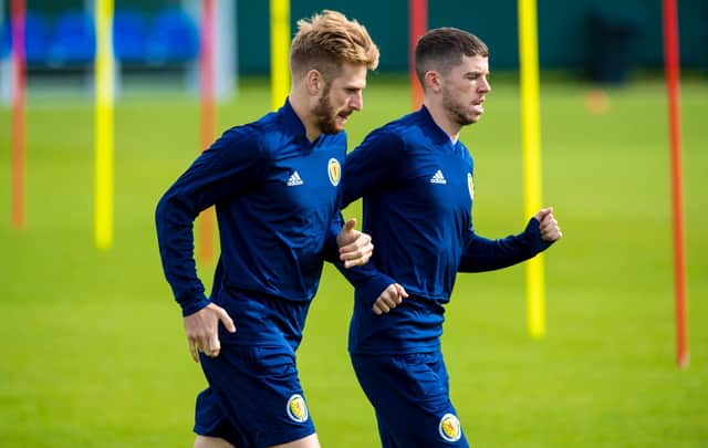 Scotland international midfielders Stuart Armstrong and Ryan Christie, along with Kieran Tierney, will miss the forthcoming internationals. Picture: SNS