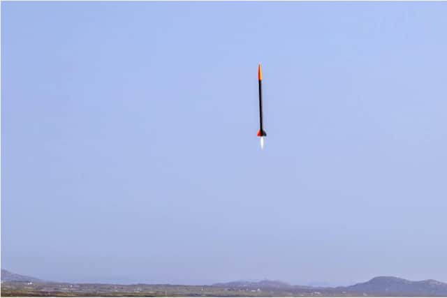 The rocket, named ADA, blasted off from Benbecula Airport in the Western Isles on Thursday.