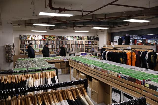 The inside of the new larger Avalanche Records outlet within Edinburgh's Waverley Market.