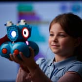 A pupil enjoying a Digital Xtra Fund-supported all-girl, science, technology, engineering and mathematics and robotics club in Angus. Picture: Ross Johnston/Newsline Media.