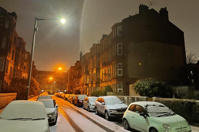 Snow covers the cars and roads in a residential area of Glasgow. Snow and ice have swept across parts of the UK, with cold wintry conditions set to continue for days. Picture date: Friday December 16, 2022.
