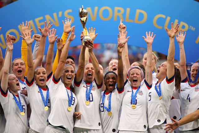 USA are bidding to become the first nation to win three consecutive Women's World Cups. (Photo by Richard Heathcote/Getty Images)
