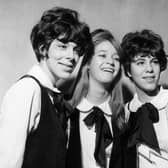 Mary Weiss (centre) flanked by fellow Shangri-Las Margie and Mary Anne Ganser - Mary's sister Betty missed their 1964 London trip due to illness (Picture: Ron Case/Getty Images)