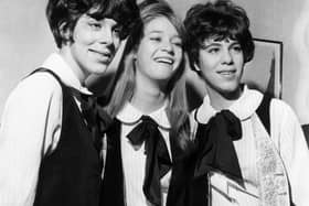 Mary Weiss (centre) flanked by fellow Shangri-Las Margie and Mary Anne Ganser - Mary's sister Betty missed their 1964 London trip due to illness (Picture: Ron Case/Getty Images)