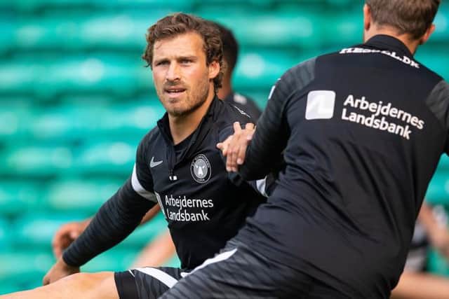 Former Celtic defender Erik Sviatchenko during a FC Midtjylland training session at Celtic Park, on July 19, 2021, in Glasgow, Scotland. (Photo by Ross MacDonald / SNS Group)